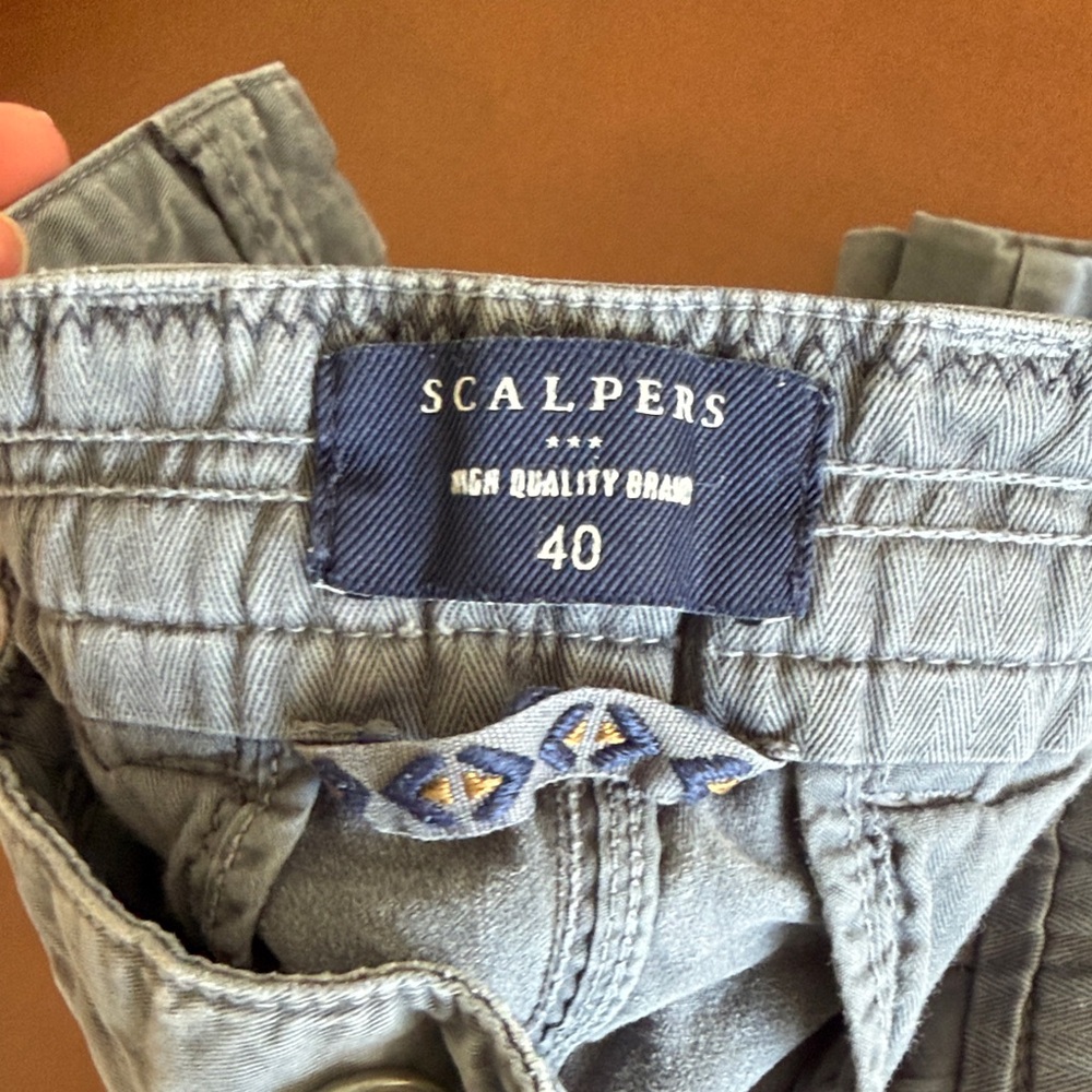 Men's Scalpers gray blue Chinos - Picture 2 of 4
